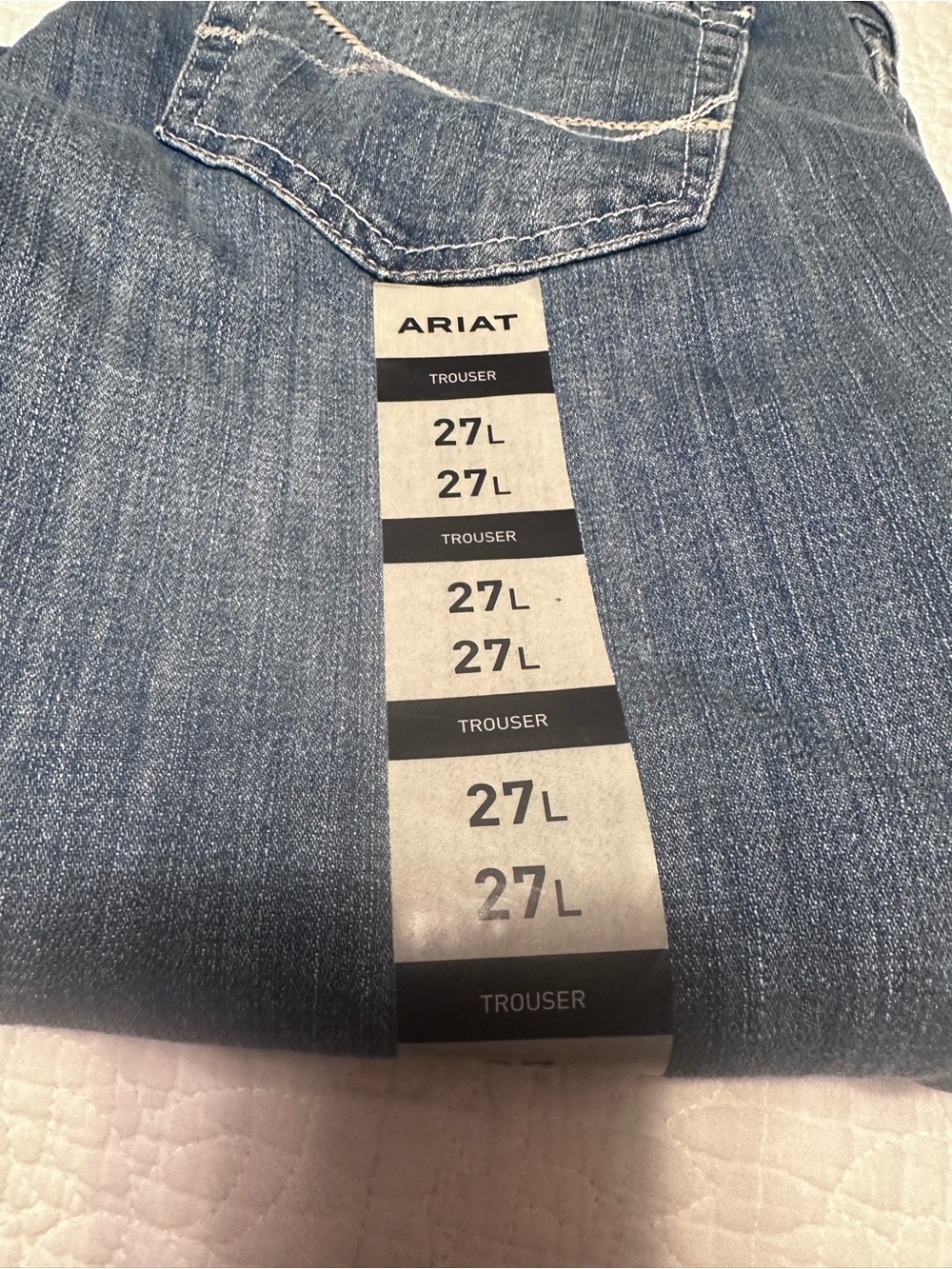 Ariat Blue Denim “Tennessee” Trouser Jeans size 27 - Picture 3 of 6